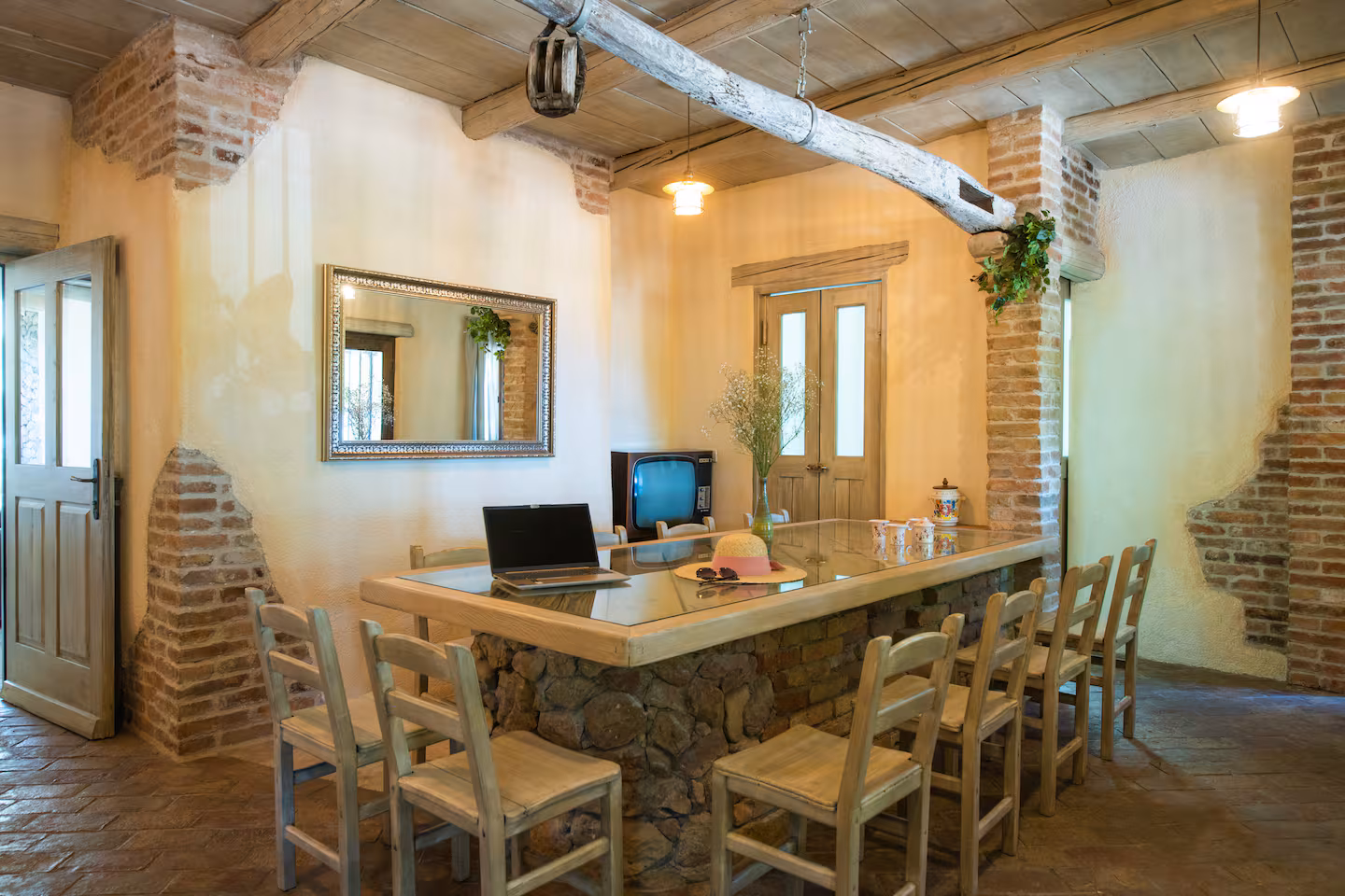 Stone bar interior