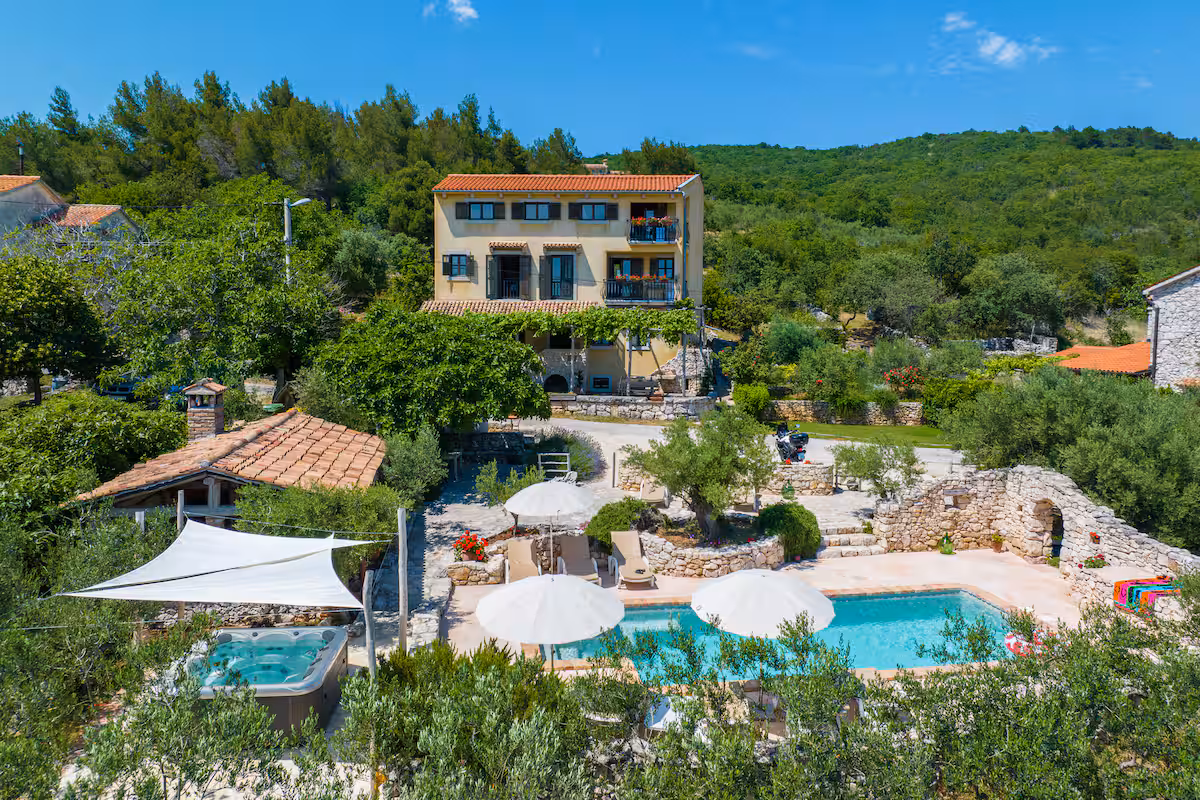 Villa aerial view